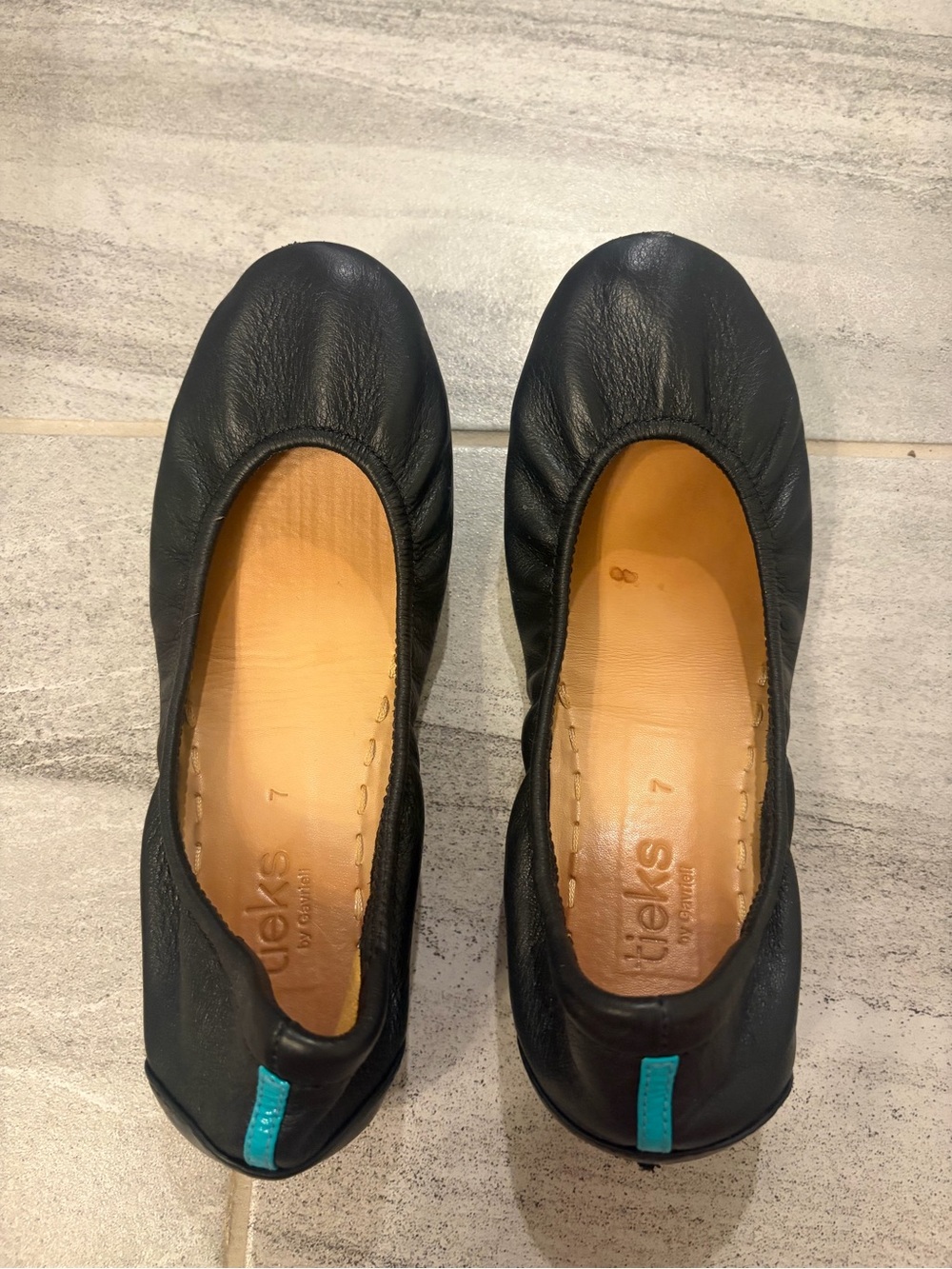 Tieks Women's Black Leather Ballet Flats